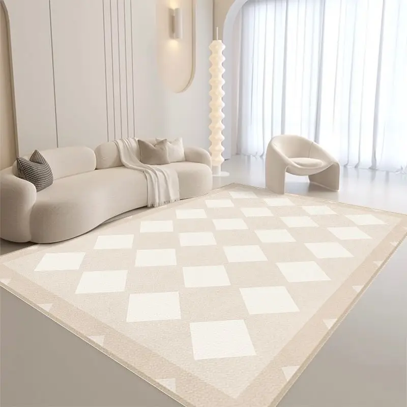 Home Living Room Decoration Washable Carpet Fluffy Soft Lounge Rug Large Area Cream Study Floor Mat Thick Plush Rugs for Bedroom