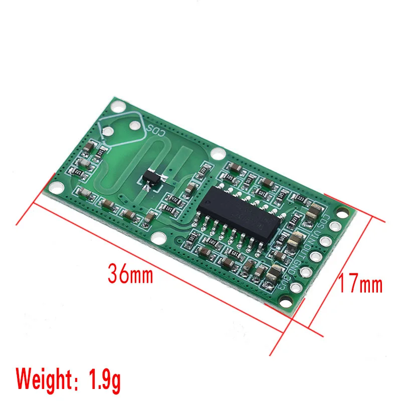 Módulo de Sensor de Radar de microondas, módulo de interruptor de inducción de cuerpo humano de RCWL-0516, Sensor inteligente
