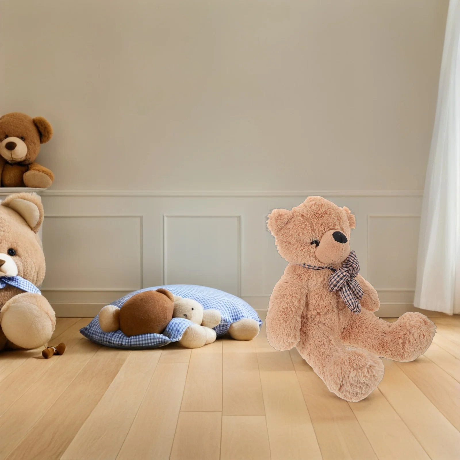 

60Cm Unstuffed Bear Shell Soft Brown Semi-Finished Animal Skin For Diy Stuffing Bear Cover With Zipper For Creative Play Gift