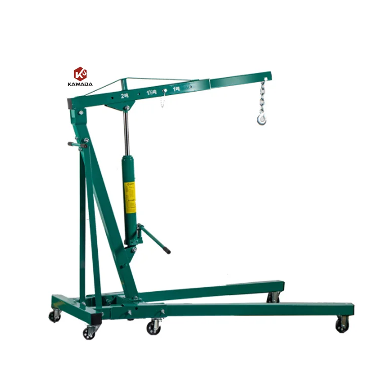 

2 Ton Hydraulic Engine Shop Car Lift Crane Hydraulic Folding Truck Crane Four Wheel Stand Car Lifting Folding Crane