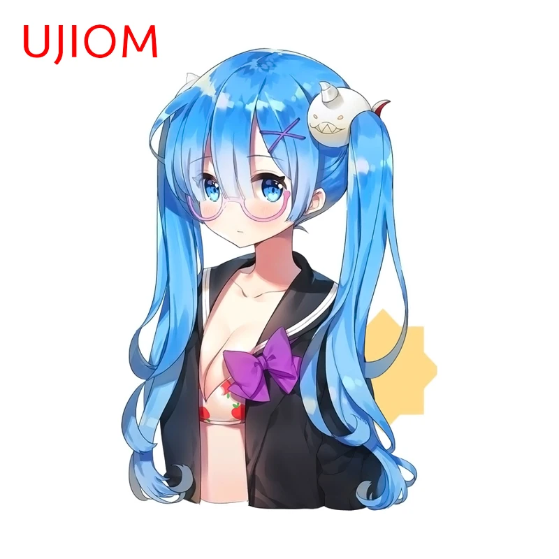 UJIOM Adorable Rem Interesting Picture Wall Sticker Amusing Popular Refrigerator Decal HD Pattern Creative Adhesive Decoration