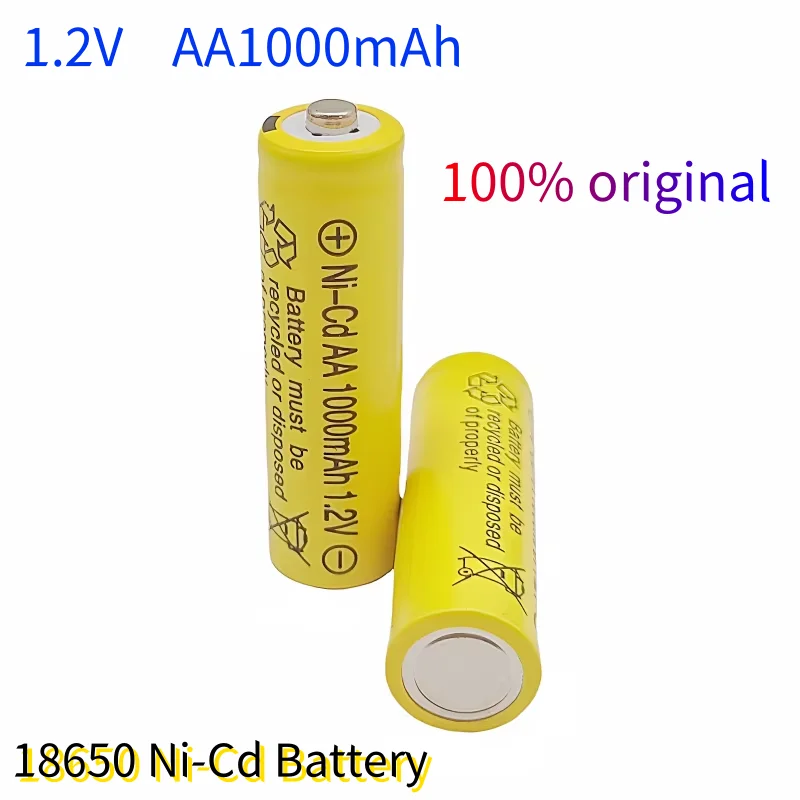 18650 Original 1.2V AA 1000mAh Ni-Cd high-quality rechargeable battery lpega rechargeable battery suitable for watches toys etc