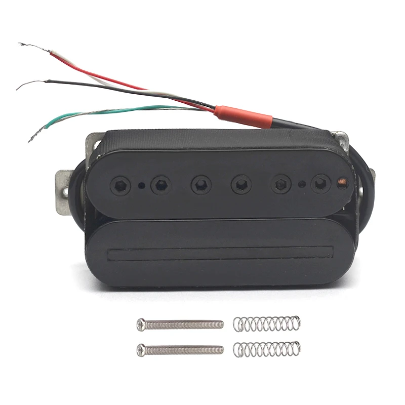 Alnico5 Electric Guitar Humbucker 16.6K Blade/Hex Screw Adjusting Dual Coil with 4 Conduct Cable/Coil Splitting Alnico V Black