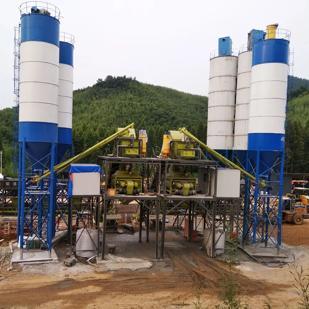 Standard 60M3/H Concrete Batching Plant Manufacturer 60 CBM/H Stationary Concrete Mixing Plant Concrete Factory With Low Price