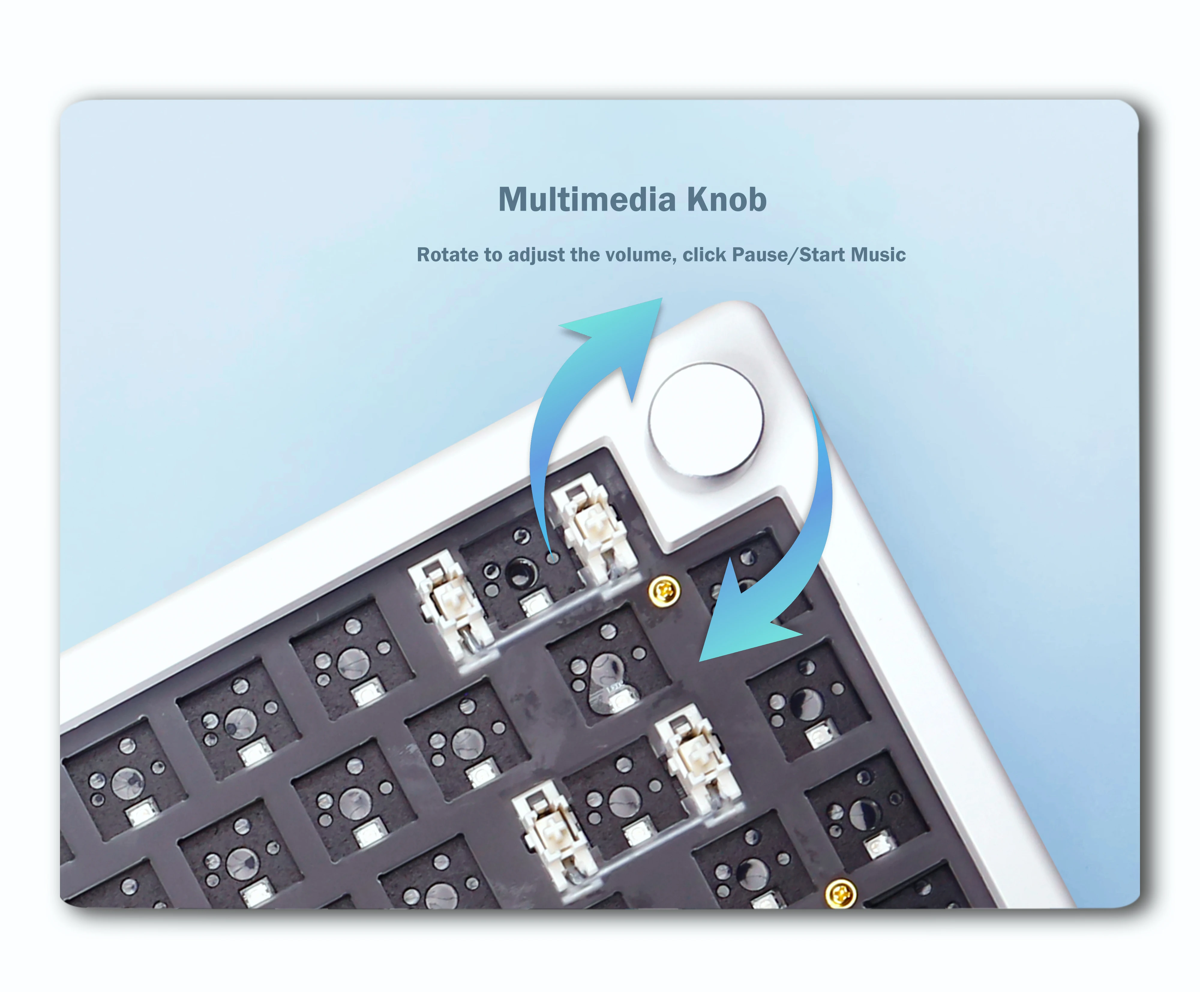 GMK67 Custom Hot-Swappable Mechanical Keyboard DIY Kit Gasket Mount with Knob RGB Backlit  Bluetooth/2.4g wired Keyboard kit