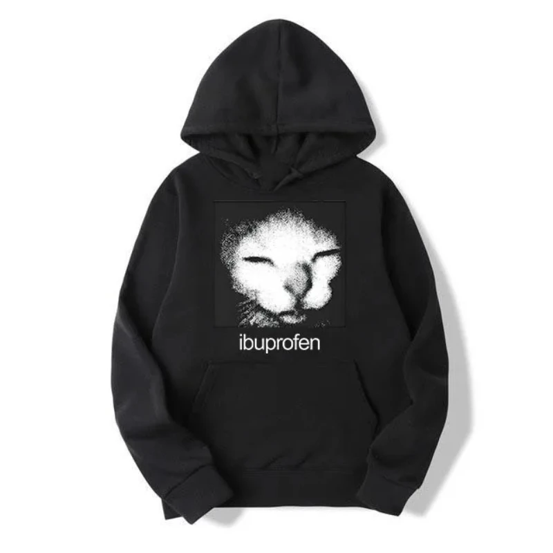 

2025 забавный милый кот смайлик с графикой и принтом, повседневные комфортные толстовки с капюшоном Tidal Current Street INS, пуловер, женская одежда, топ