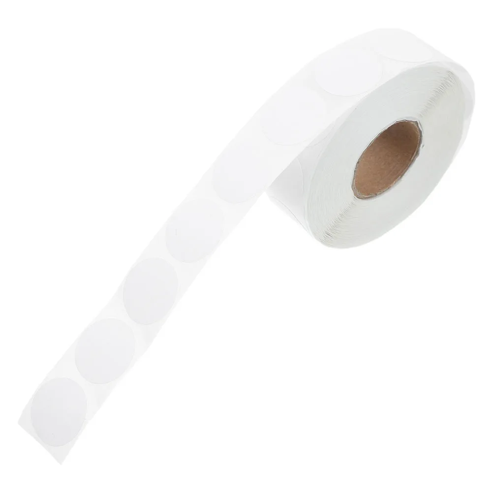 ملصقات ملصقات مستديرة بيضاء 3 مم سطح أملس لكتابة وضع العلامات وملصقات الفصول الدراسية المكتبية للفصول الدراسية #6