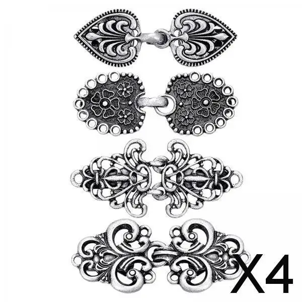 

4 шт. средневековых винтажных застежек-клипс из сплава для воротников и плащей