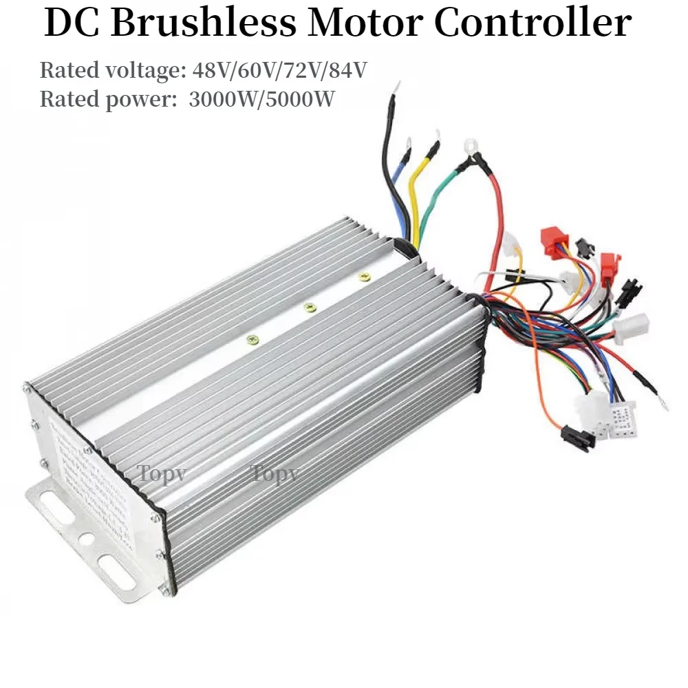 

Контроллер бесщеточного двигателя для электровелосипедов 3000W 5000W DC 48V 60V 72V 84V, высокомощный интеллектуальный контроллер с MOS-транзисторами