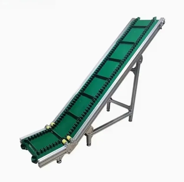

Hot Sell Belt Conveyor 220v Mobile Inclined Conveyor High Inclination Angle PVC Belt Conveyor for Automated Assembly Line