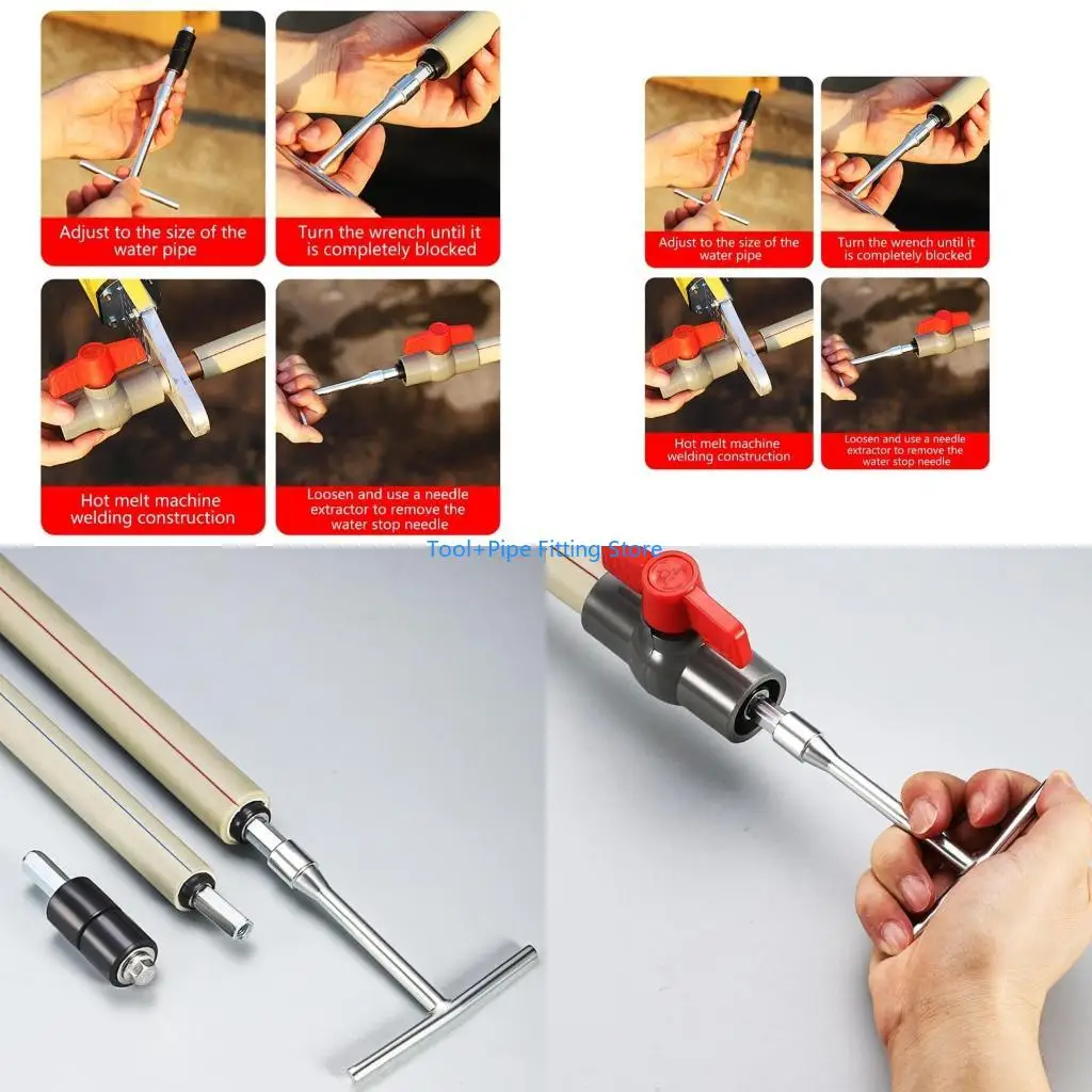 

F92B Water Pipe Stop Tool Plumbing Tool Pin Tube Tunnels Plugs Kitchen Bathroom