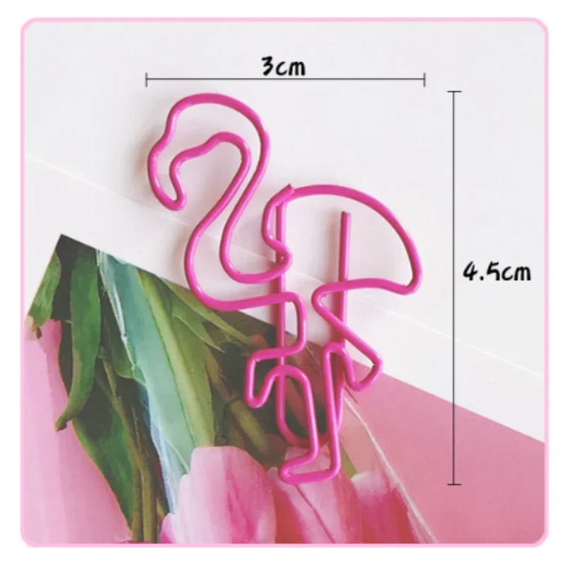 Paper Clip Set Cute Animal Pink Sweet Flamingo Bookmark Mini Music Folder Paper Clips Office Stationery Document Desk Organizer
