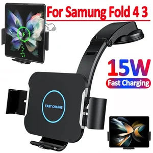 حامل هاتف شاحن لاسلكي للسيارة مزدوج لفائف سامسونج جالاكسي Z Fold 4 3 2 iPhone 15 14 13 Pro Max شاشة قابلة للطي شحن سريع 15 واط أفضل 10 مبيعات اللوحة الرئيسية لتلفزيون Samsung 43 - No6
