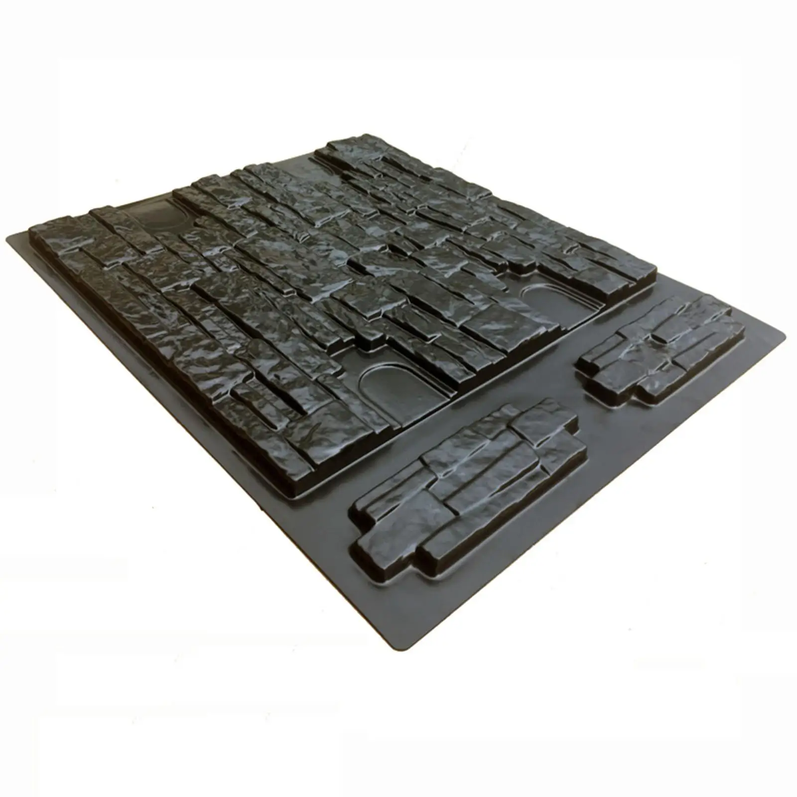 Wall Concrete Molds 3D ABS Plastic Stone Brick Plaster Tile Maker Mould for Decorative Cement Path