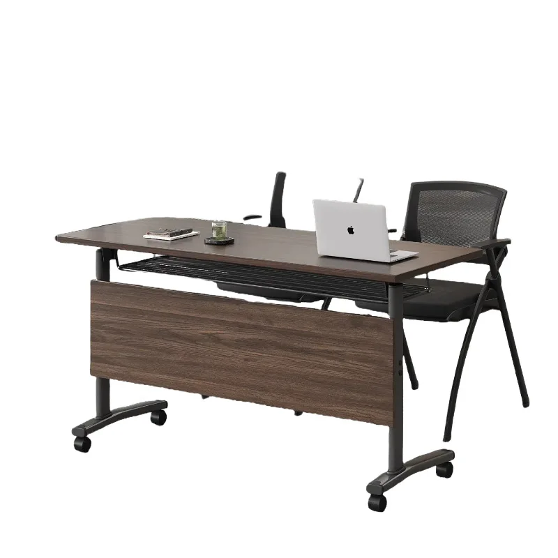 

Office Desk Simple Movable Modern Study Desk With Chairs Sets Small Meeting Training Conference Office Folding Meeting Tables