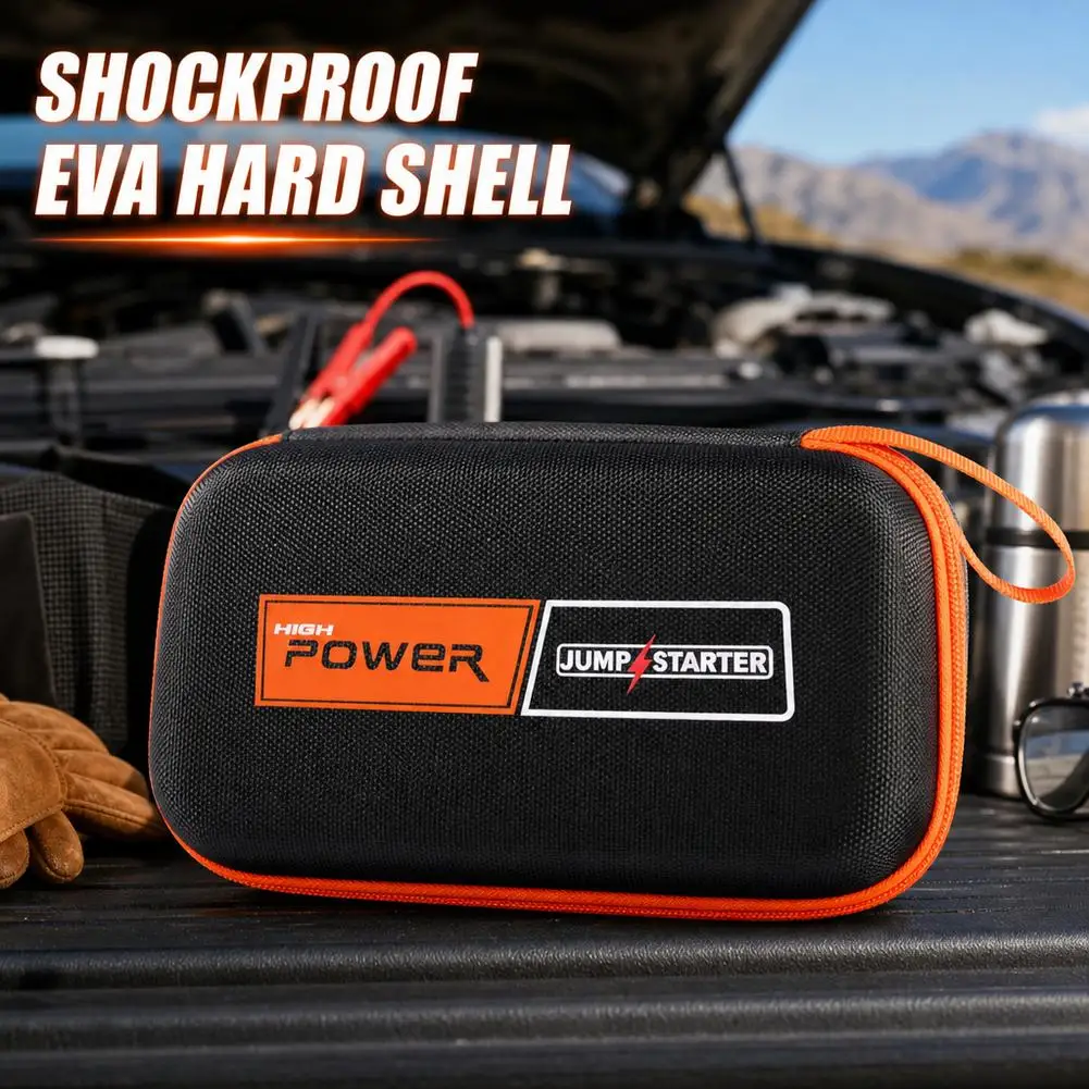 EVA Storage Carrying Case For Car Emergency Power Packs Jump Starter, Shockproof UltraSafe Storage Case 21×11×7CM