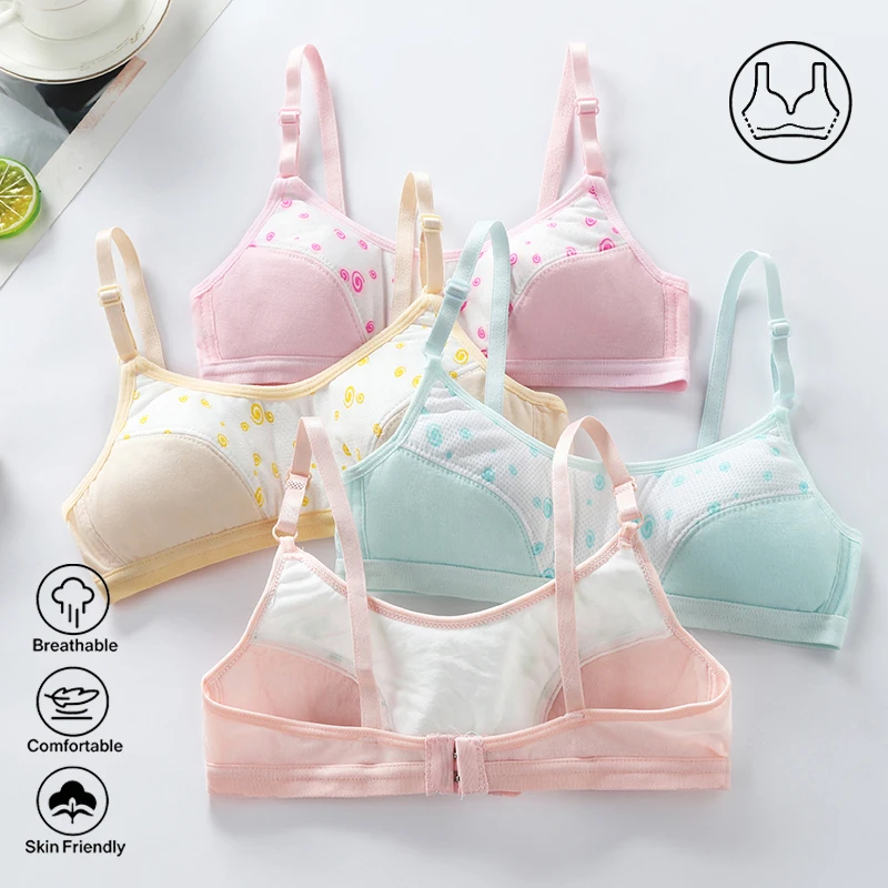 Ropa interior con tirantes para niñas, período de desarrollo juvenil, sin aros, sujetador para estudiantes, estudiantes de secundaria