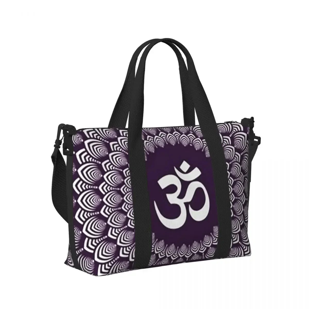 Mandala Om Buddhism Aum Zen Yoga Meditation 5 Beach Travel Bag  Tote Bags for Gym Yoga Women Shopping Duffle Shoulder Bag