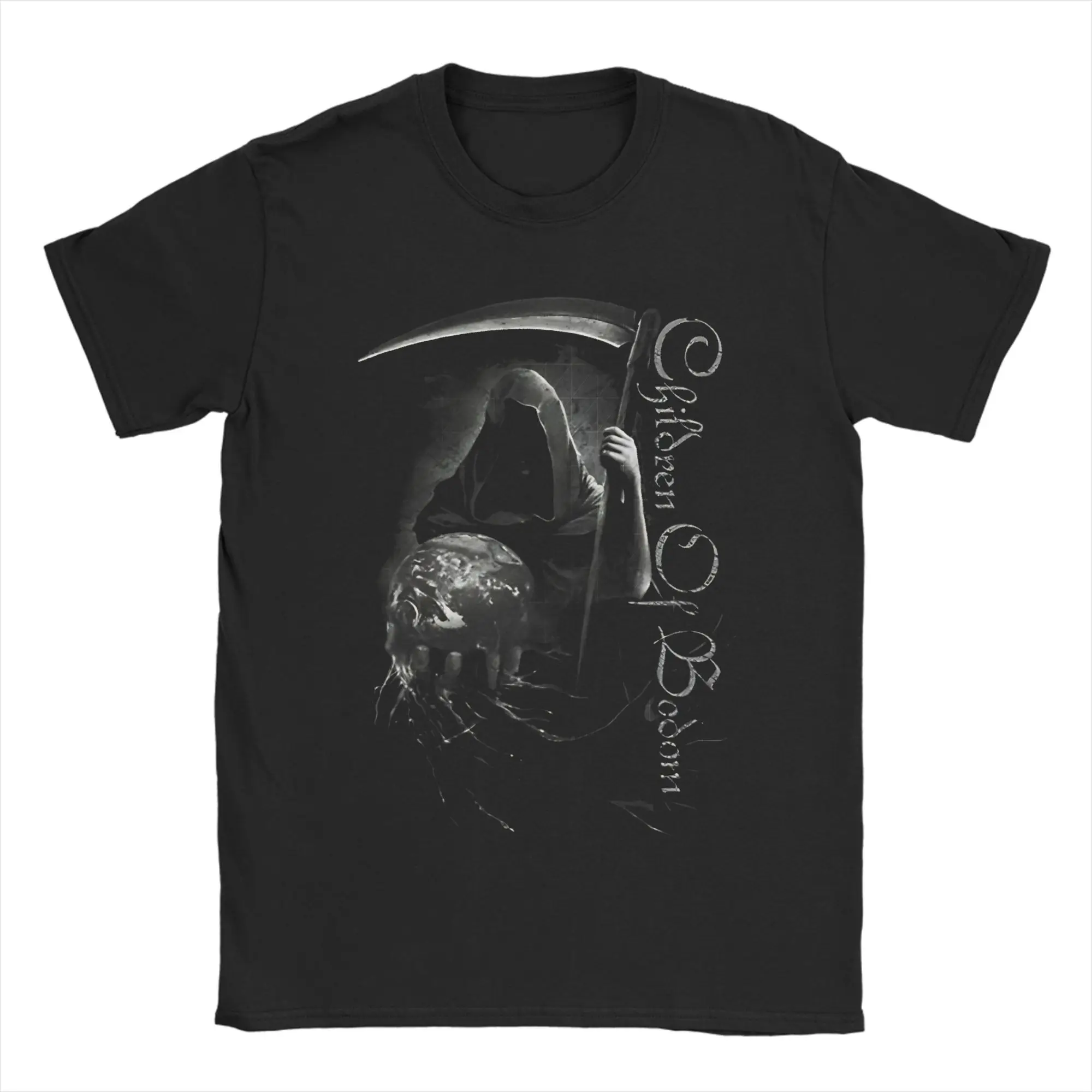 Children Of Bodom T Shirts Men's  Cotton Vintage T-Shirts Round Neck  Tees Short Sleeve Tops Party