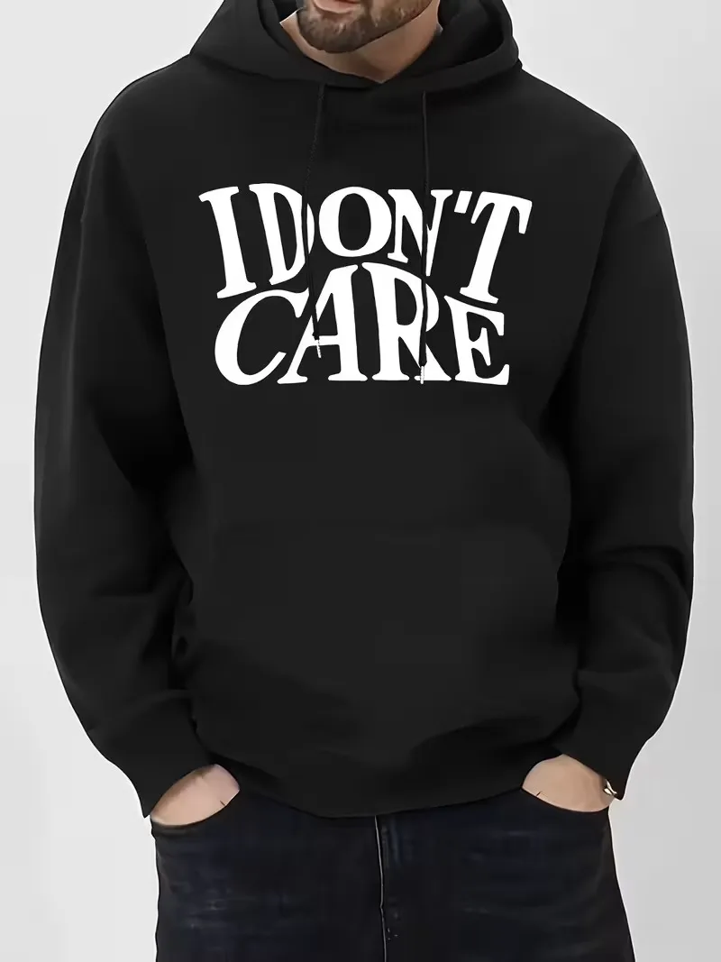 

Men's loose hooded sweatshirt 270g - Fun pattern print, Christmas and Valentine's Day designs.