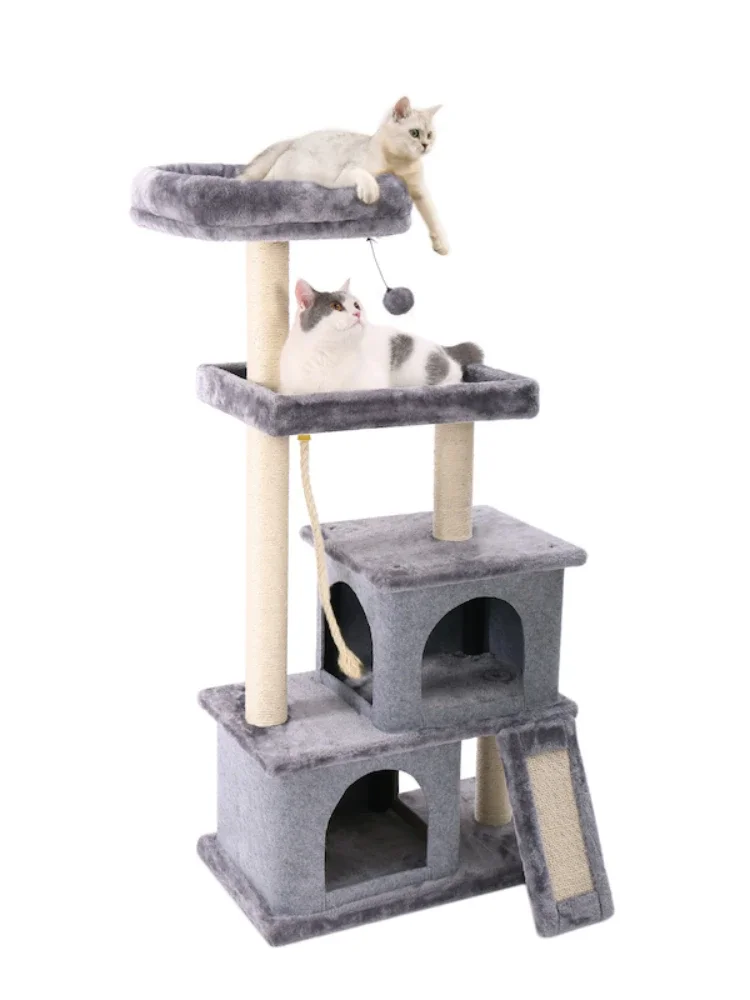 

Cat Scratcher Tower Home Furniture Cat Tree Pets Hammock Sisal Cat Scratching Post Climbing Frame Toy Spacious Perch