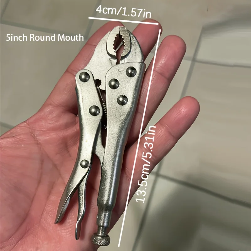 Heavy Duty Locking Pliers with Adjustable Metal Face Clamp for Woodworking and Welding Repairs - Multifunctional Pressure Pliers