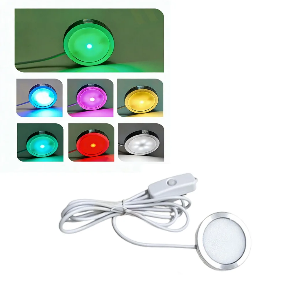 RGB Color Adjustable USB Circular Lamp DIY Bright Light Aluminum Alloy Lamp with Remote Control Energy-Efficient