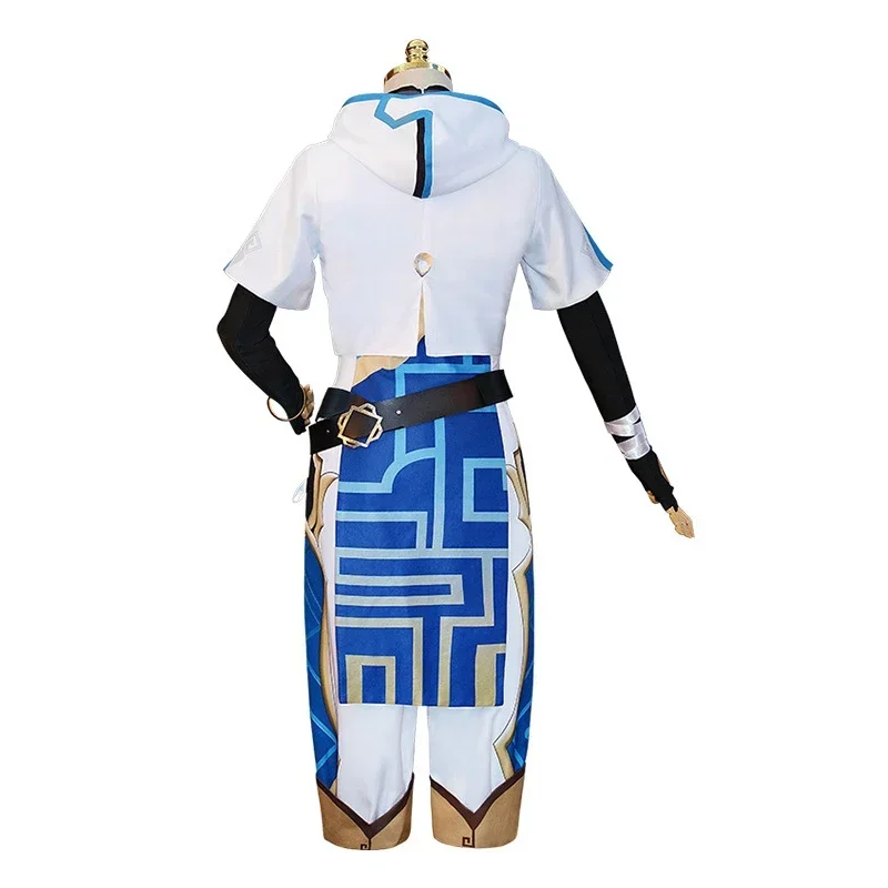 Chongyun Cosplay Kostuum Anime Spel Genshin Impact Chongyun Cosplay Uniform Outfit Pruik Halloween Chong Yun Kostuum Voor Mannen Vrouwen