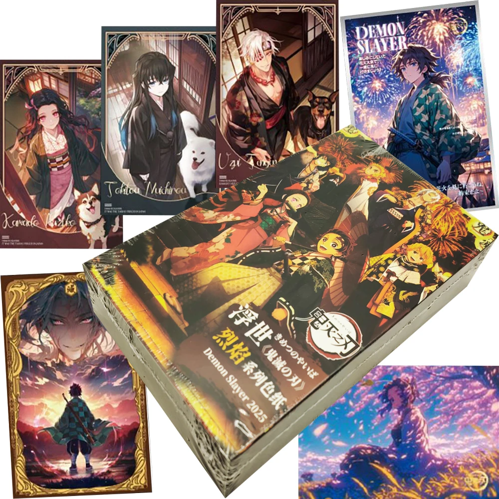 

Japanese Anime Demon Slayer Collection Cards for Fans Kamado Tanjirou Anime Rare Limited Edition Battle Color Paper Cards Gifts