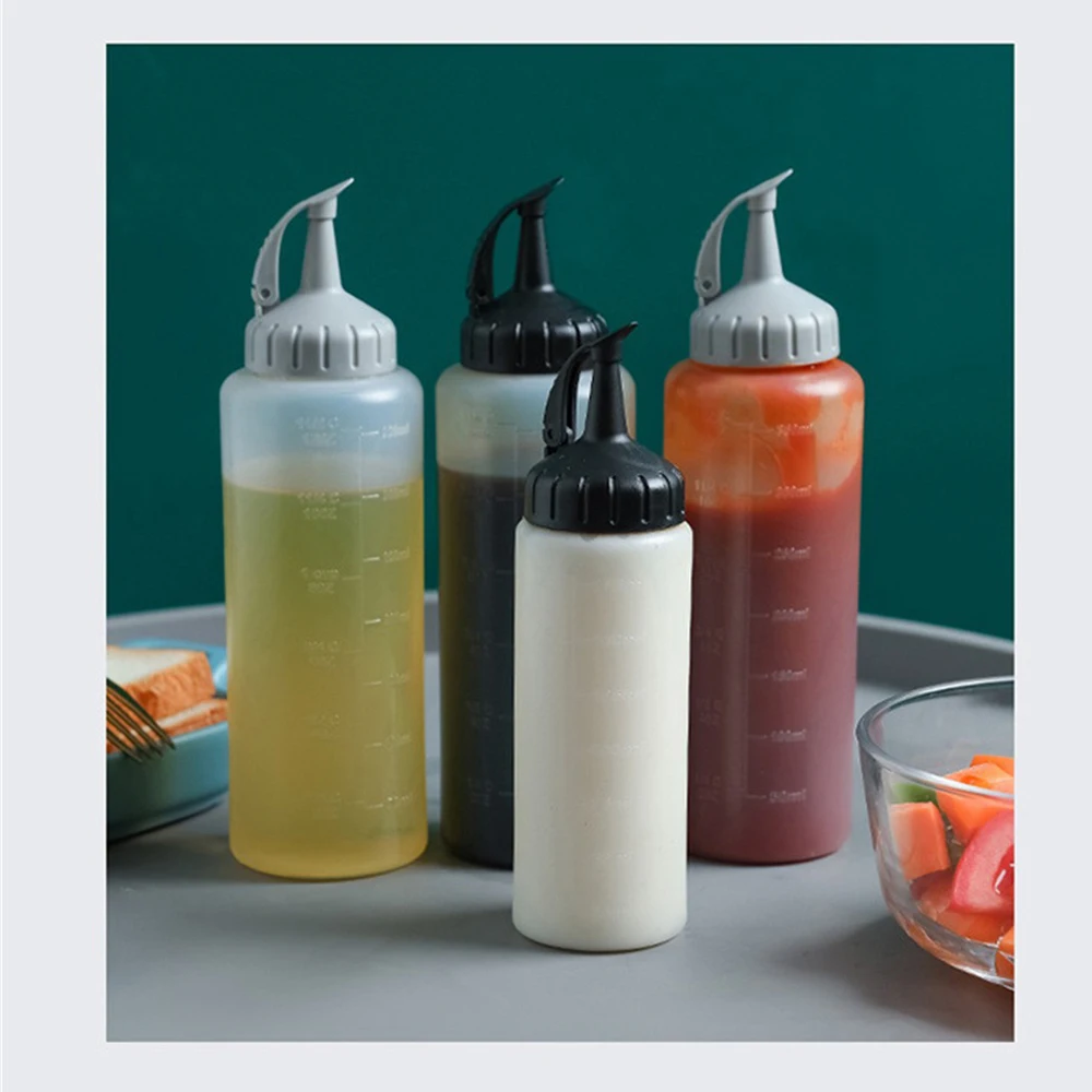 Condiment Squeeze Bottles Squeeze Sauce Bottle Plastic Household Seasoning Storage Kitchen Gadget Seasoning Bottle Extruded