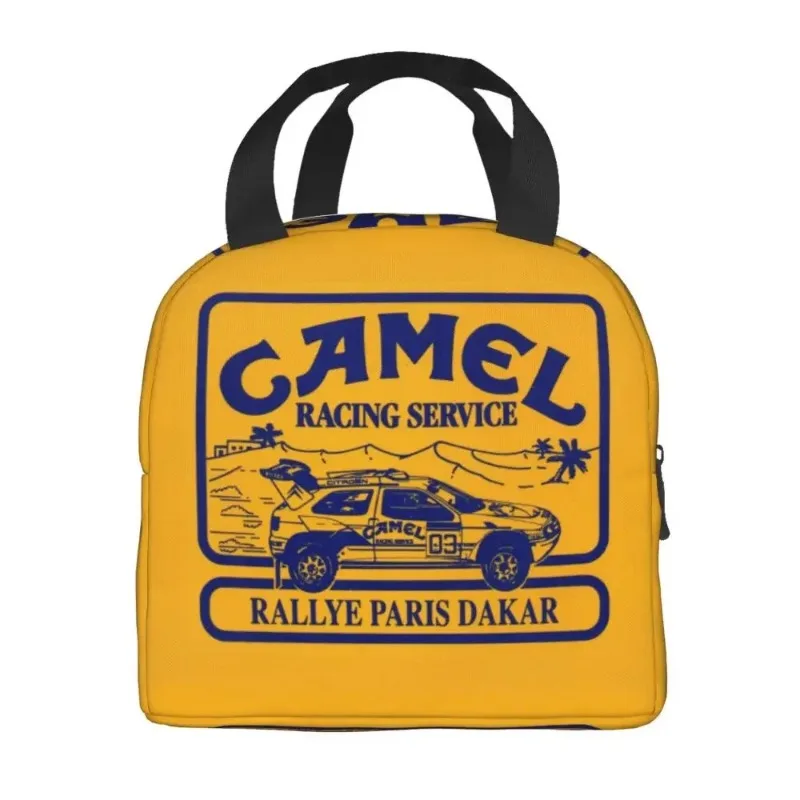 Camel Racing Service Insulated Lunch Bag for School Waterproof Cooler Thermal Lunch Box Women Kids Food Container Tote Bags