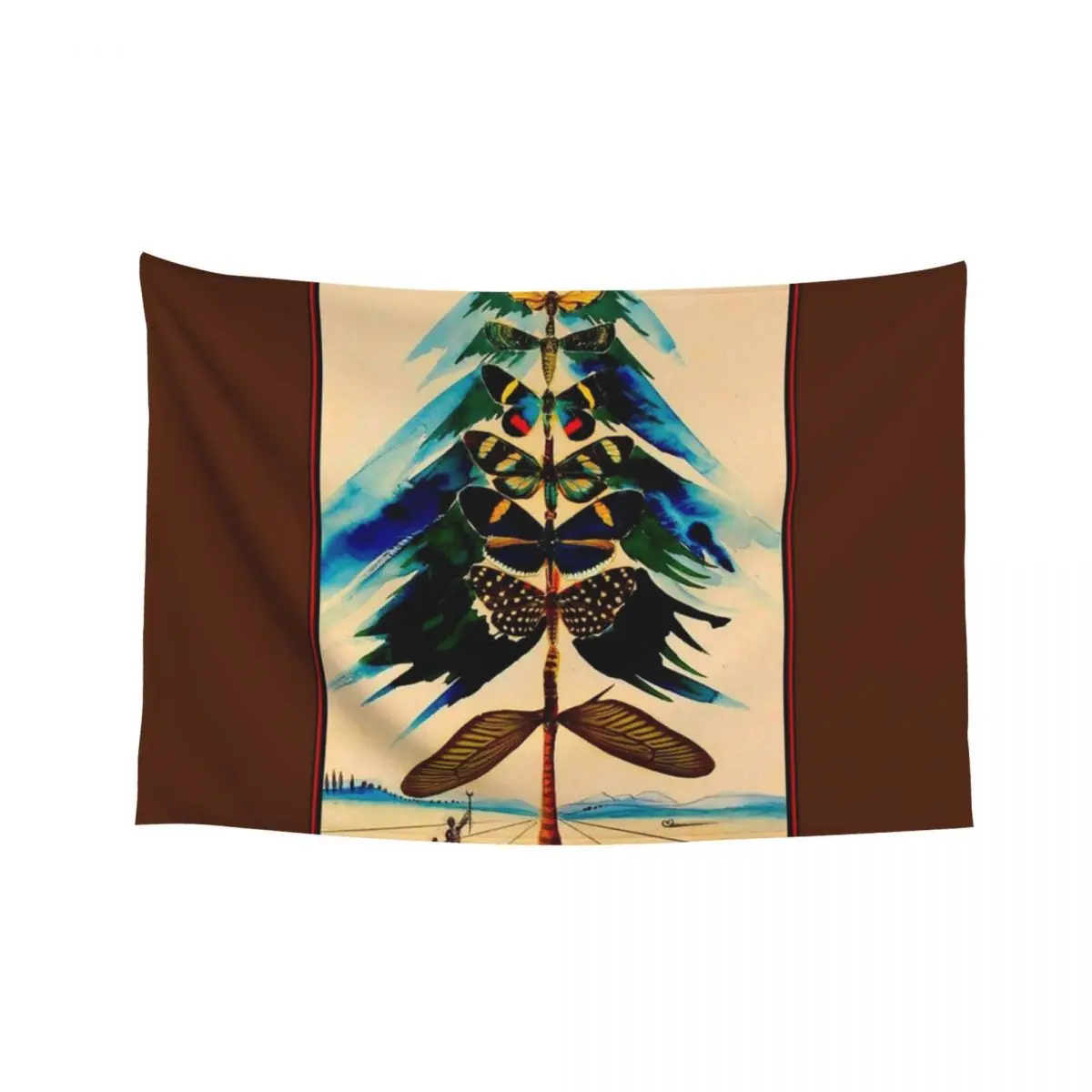 

BUTTERFLY TREE : Vintage Abstract Print Tapestry Tapete For The Wall Carpet On The Wall Wall Decor Hanging Tapestry