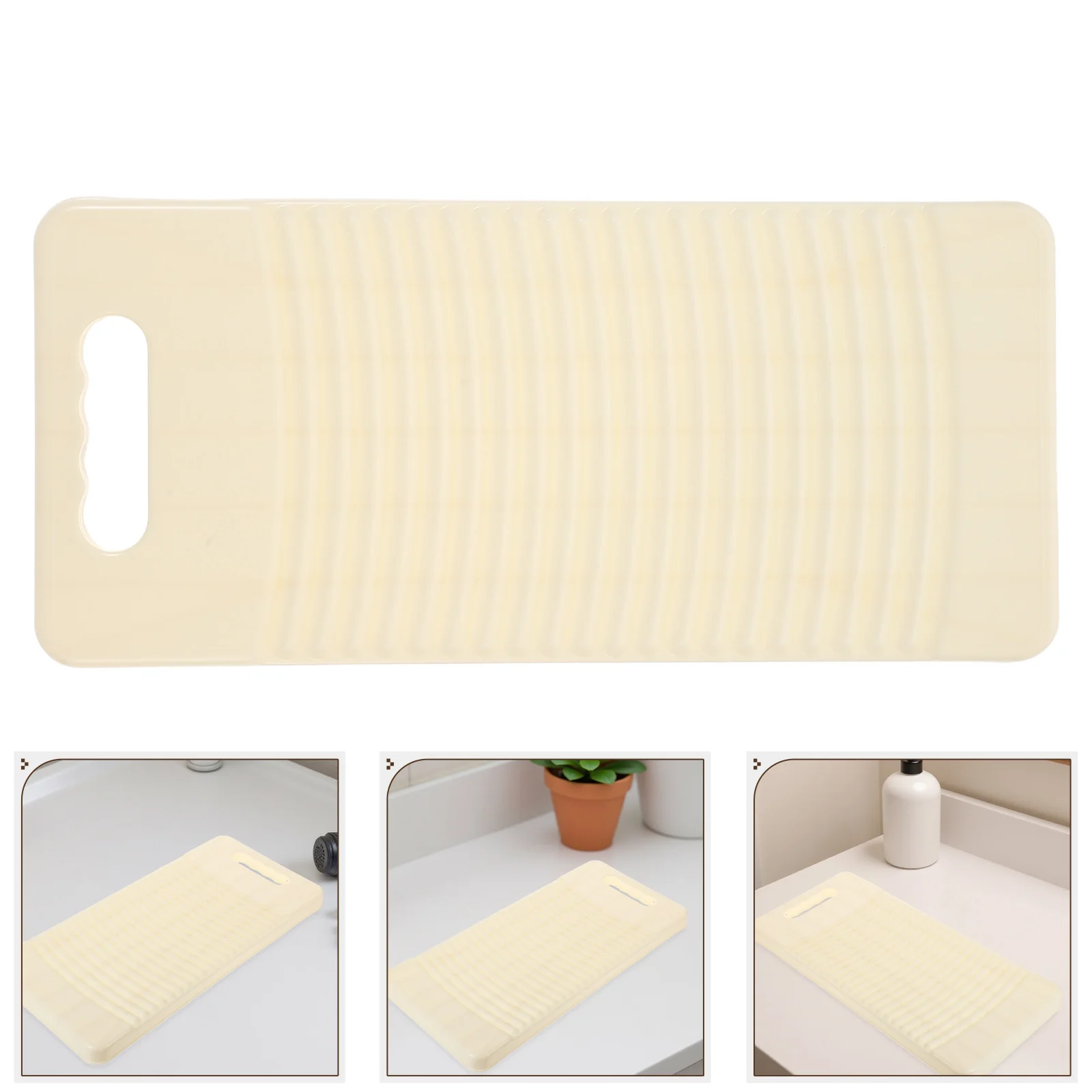 

Plastic Washing Board Large 40.3x18.3cm Heavy Duty Hand Washboard Manual Clothes Scrubber Household Laundry Cleaning Tool