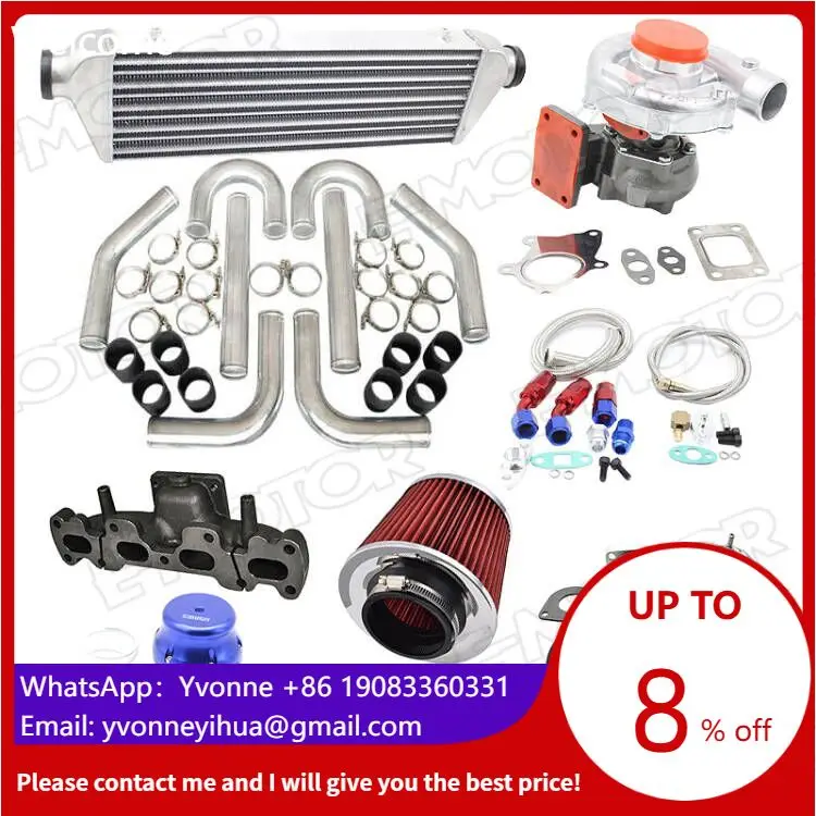 

Turbo Kit T3/T4 For Mazda 94-05 Miata 1.8L MX-5 NA8 NB IC PK WG BOV Manifold