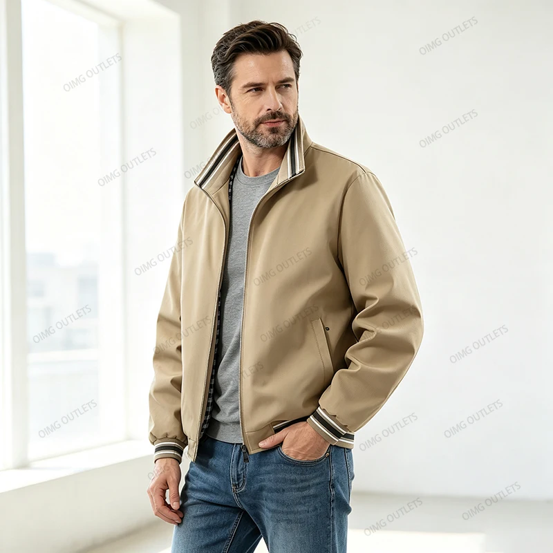 Solid Quality Men's Jacket Business Casual Luxury Blazer for Men Zipper Jacket Office Dress Coat Winter Autumn New Outerwear 6XL