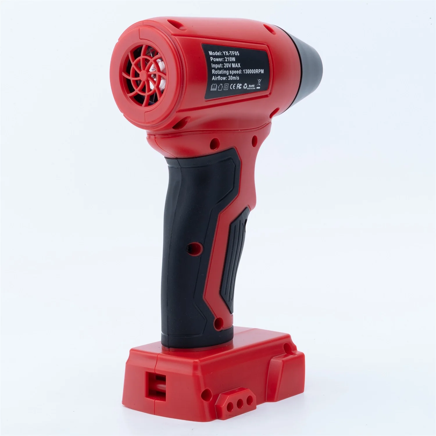 Portable Mini Jet Violent Fan Powered for Milwaukee 18V Li-ion Battery Speed Adjustable Speeds Blower for Keyboard Cleaning etc