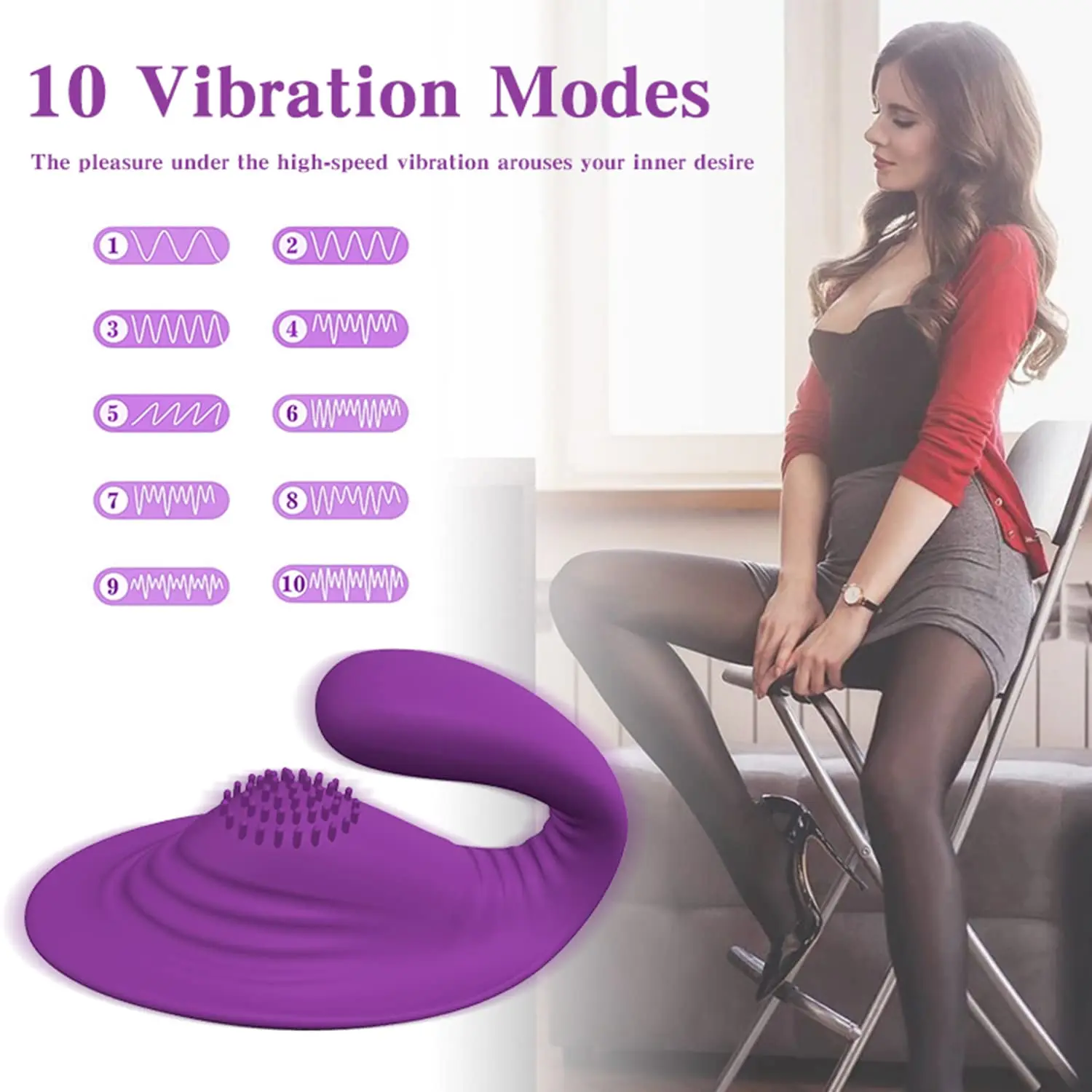 PowerRider Wearable Panty Vibrator Sex Stimulator for Women, Dual-Action Clitoral G Spot Anal Butterfly Vibrating Panties with