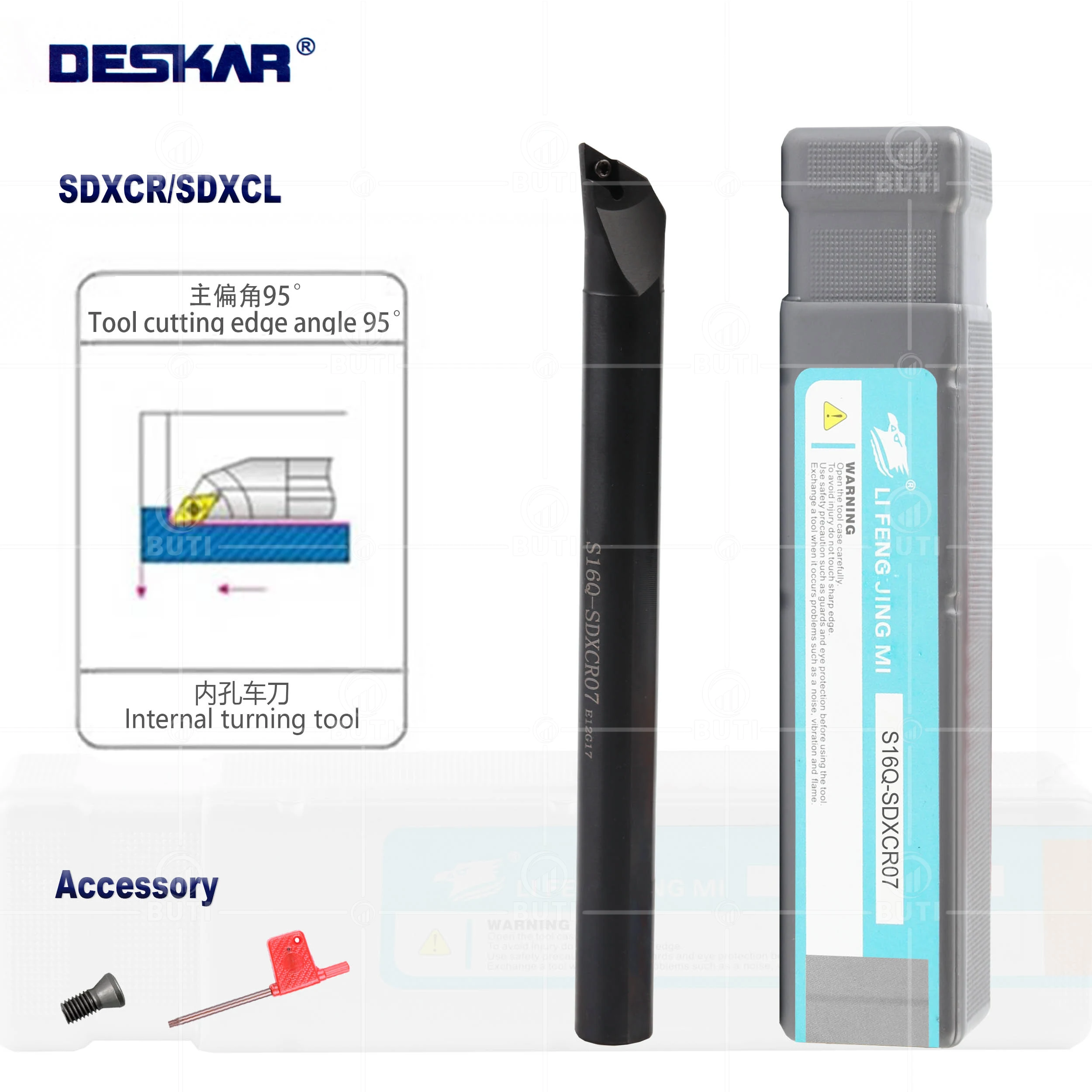 DESKAR 100% Original SDXCR SDXCL Lathe Screw Boring Bar S10K S12M Internal Turning HSS C08K DCMT Carbide Alloy Steel Tool Holder