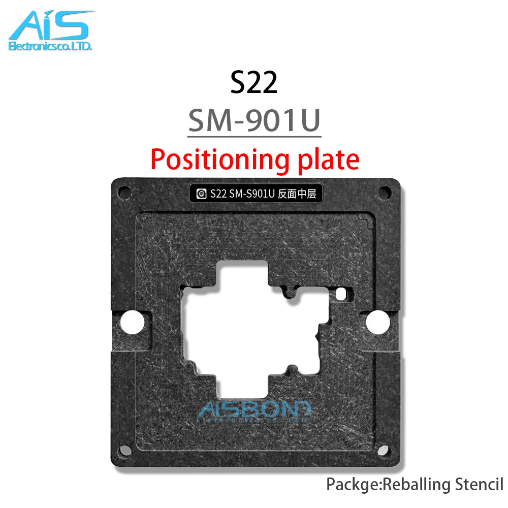 Estação modelo estêncil Reballing para Sansung S22 Ultra SM S901U S906U S908B S908U, camada média lateral reversa, placa de posicionamento