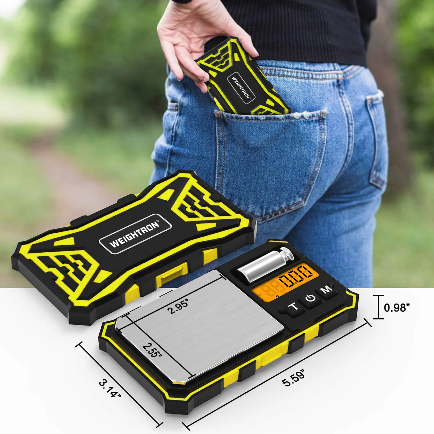Travel Digital Pocket Scale 200g/0.01g Digital Gram Scales Mini Food Scale with 50g Calibration Weight