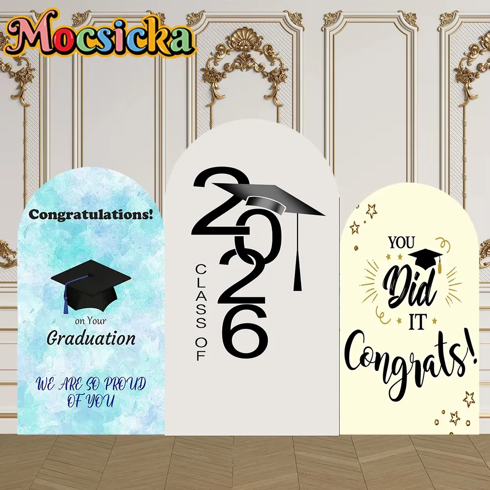 

2024 праздничный Выпускной двусторонний фотографический фон с поздравлением Выпускной сезон фотография