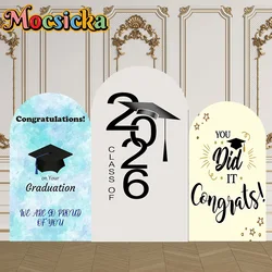 2026 Celebrate Graduation Double Sided Arch Cover Background Congratulations Graduation Season Party Decoration Backdrop