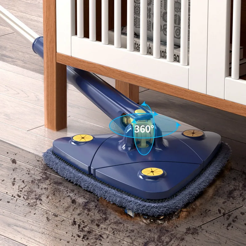 Triangle Mop 360 Cleaning Mop Telescopic Household Ceiling Cleaning Brush Tool Self-draining To Clean Tiles and Walls