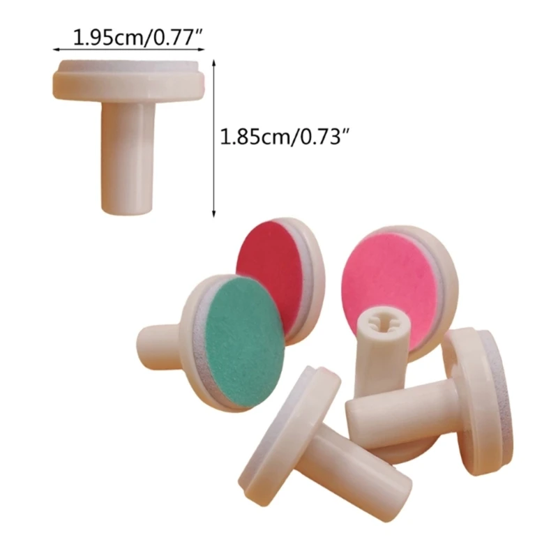 6 Stks/set Elektrische Nagels Trimmer Pads Vervangende Slijpkop Voor Babynagelvijl Kinderen Trimmer Manicure Reserveonderdeel