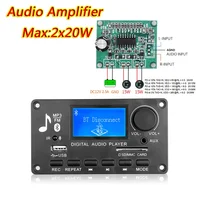 KEBIDU DC 12V Bluetooth 5,0 Audio MP3 placa decodificadora con pantalla LCD compatible con grabación de llamadas MP3 USB TF línea en FM BLUETOOTH