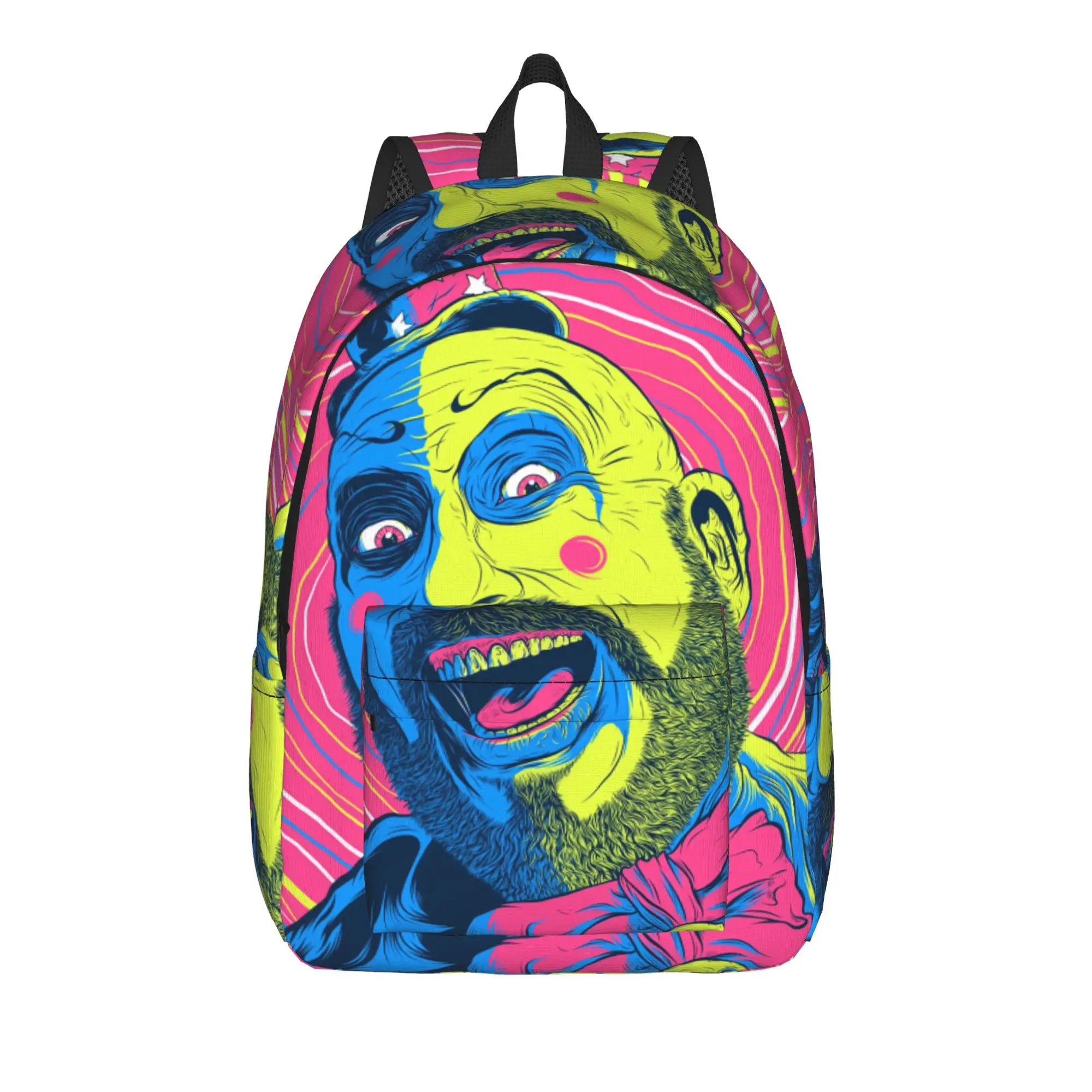Killer Klowns From Outer Space Wax Backpack  Travel Backpacks Boy Custom Big School Bags Cool Rucksack