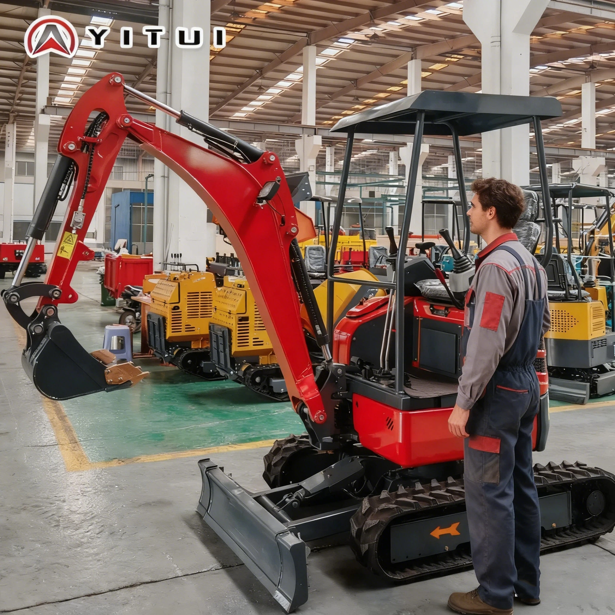 

Mini Excavator 2.0 Tons Customized Large Arm Side Swing Kubota Engine Cab Chassis Rotation Factory Direct 1-Year Warranty