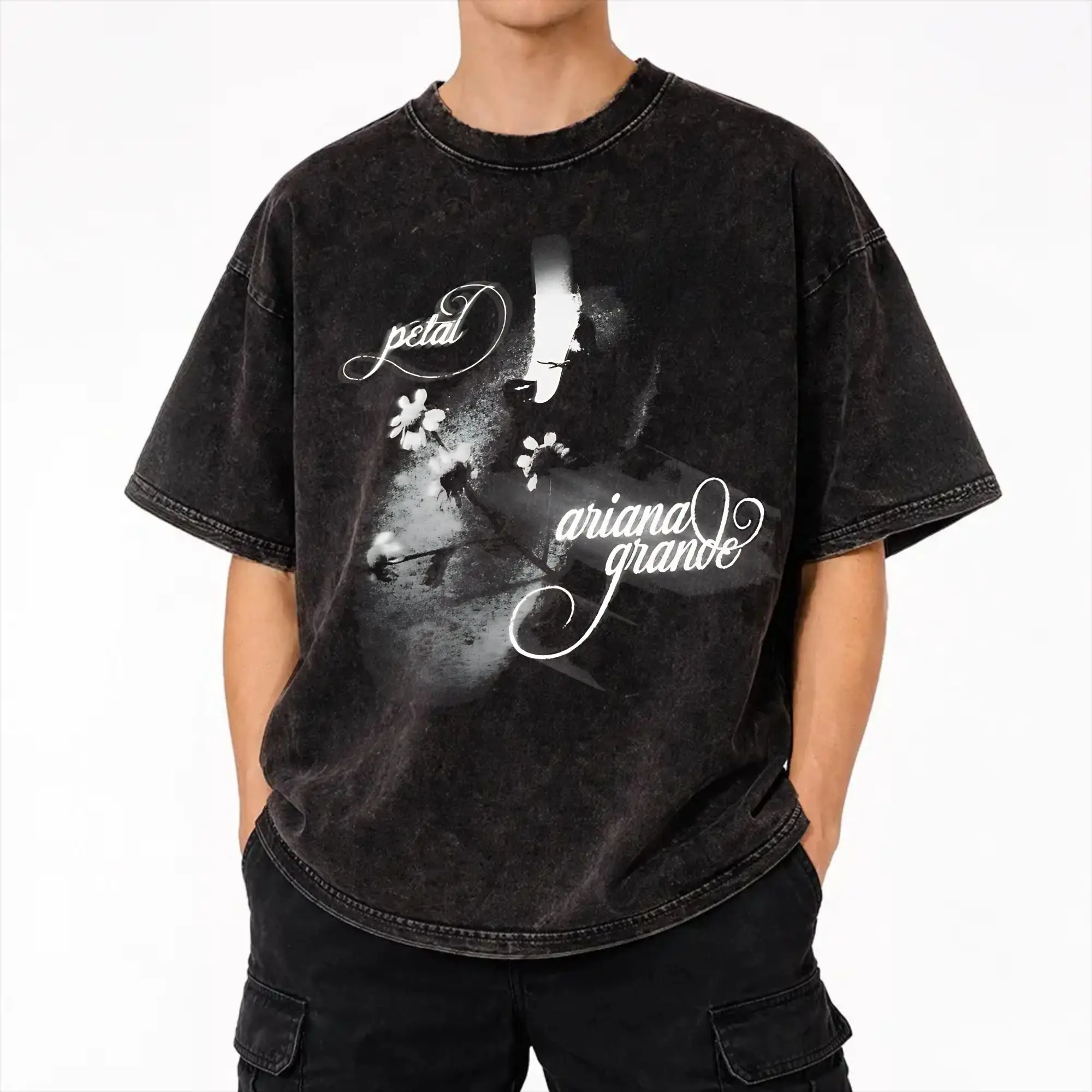 Harajuku Washed Shirts Arianas Grandes The Eternal Sunshine Tour 2026 Accessories Novelty T Shirt Streetwear Summer Tops Tees