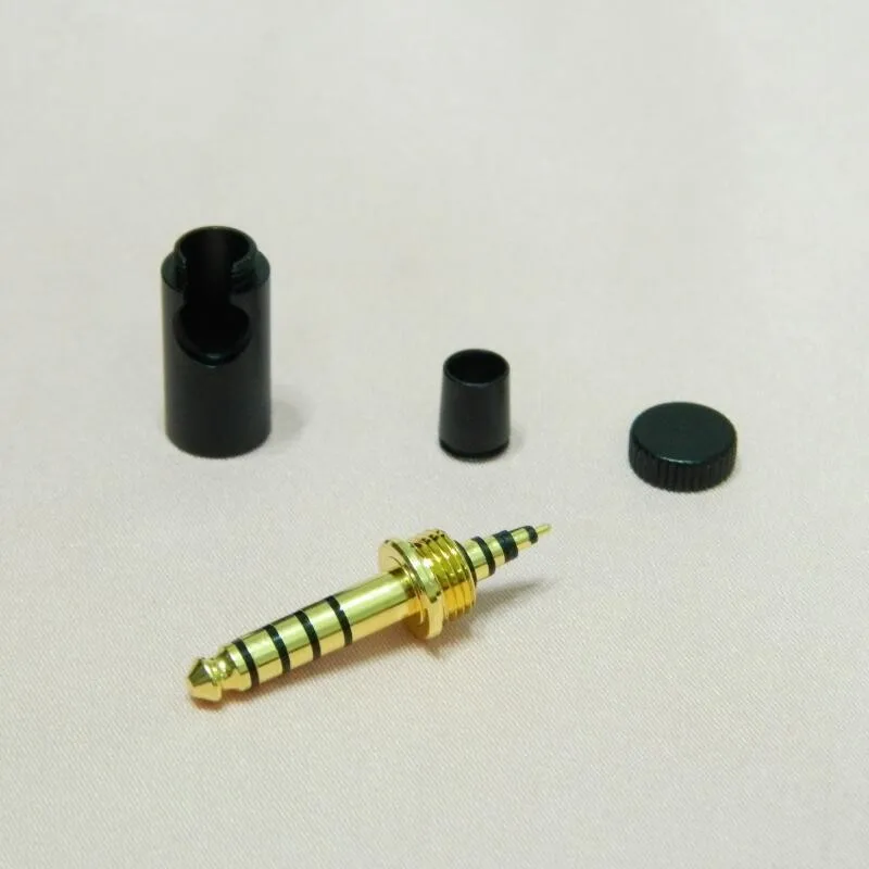 3Pcs HiFi 구리 4.4mm 4.4 밸런스드 골드/실버 도금 플러그 수리 헤드폰 오디오 플러그 커넥터 L 모양 90도 직각