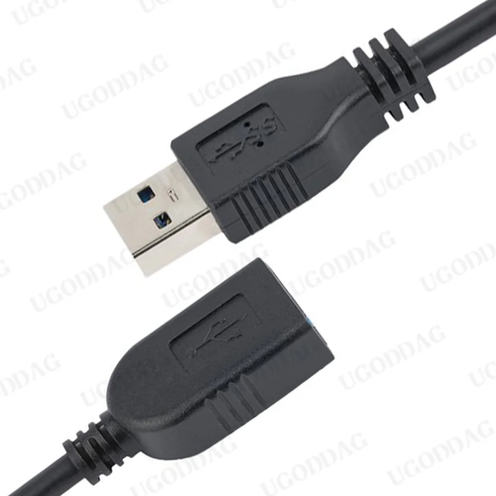 Przedłużacz USB 3.0 Krótki superszybki przewód USB 3.0 Przedłużacz USB 3.0 A męski do żeńskiego 0,3M do 5Gbps dla Macs Windows